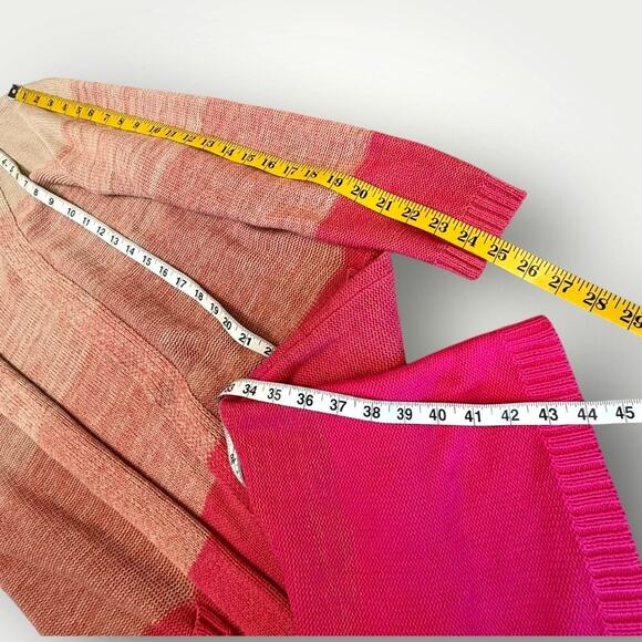 Torrid Long Open Cardigan Duster Sweater Long Sleeves Slouchy Size L Pink Ombre - Picture 13 of 15